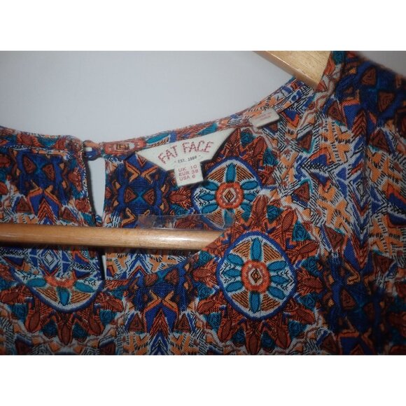 Fat Face Connie Kaleidoscope Maxi Boho Dress us 6 uk 10 FIT FLARE Sleeveless - Picture 5 of 7